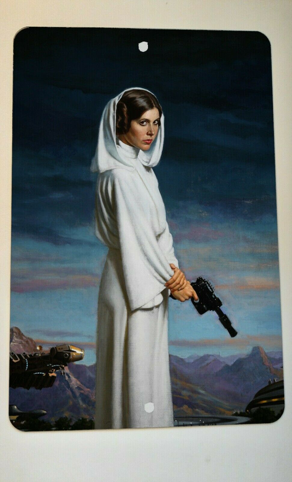 Princess Leia Star Wars 8x12 Metal Wall Sign Retro 80s Sci-Fi Movie Poster