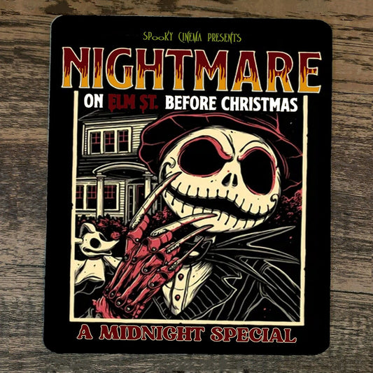 Mouse Pad Nightmare on Elm St Before Christmas Xmas Midnight Special