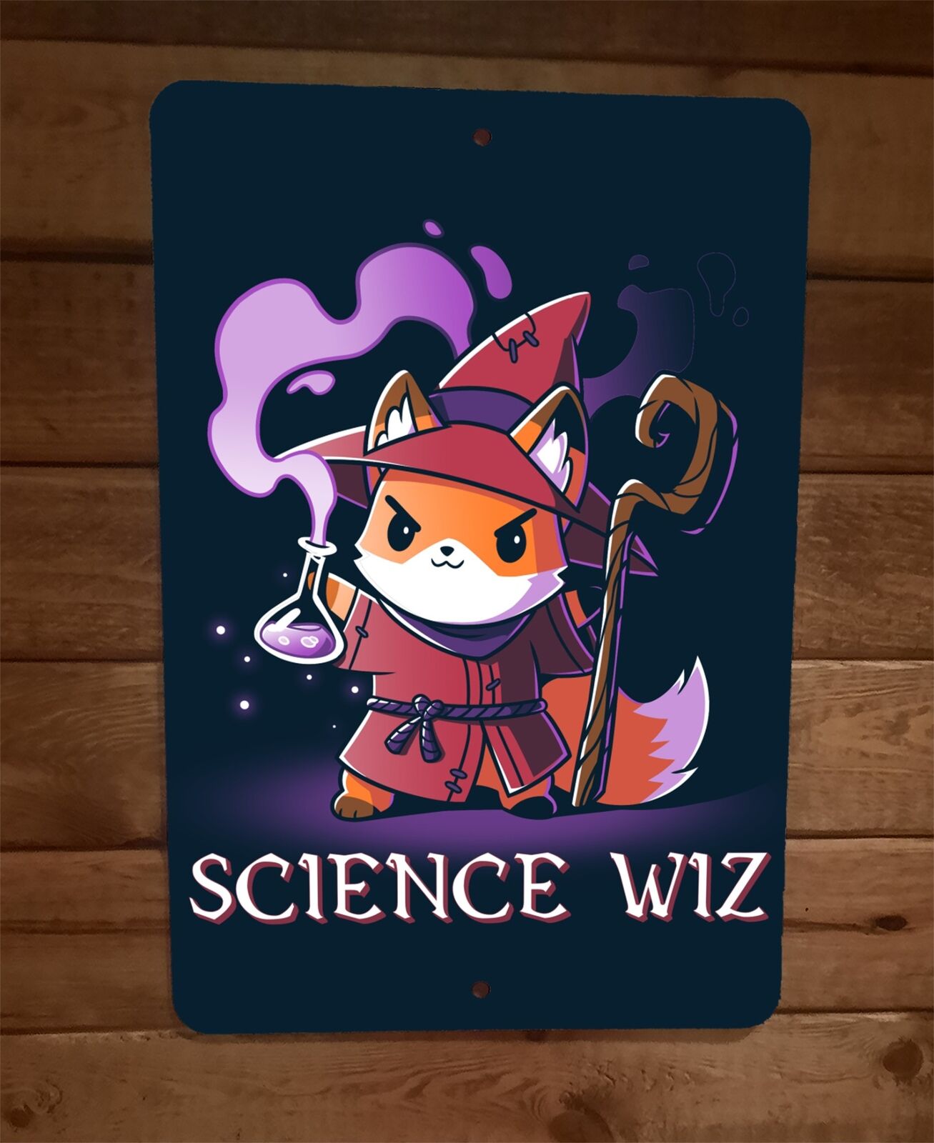 Science Wiz Fox Warlock 8x12 Metal Wall Sign Poster