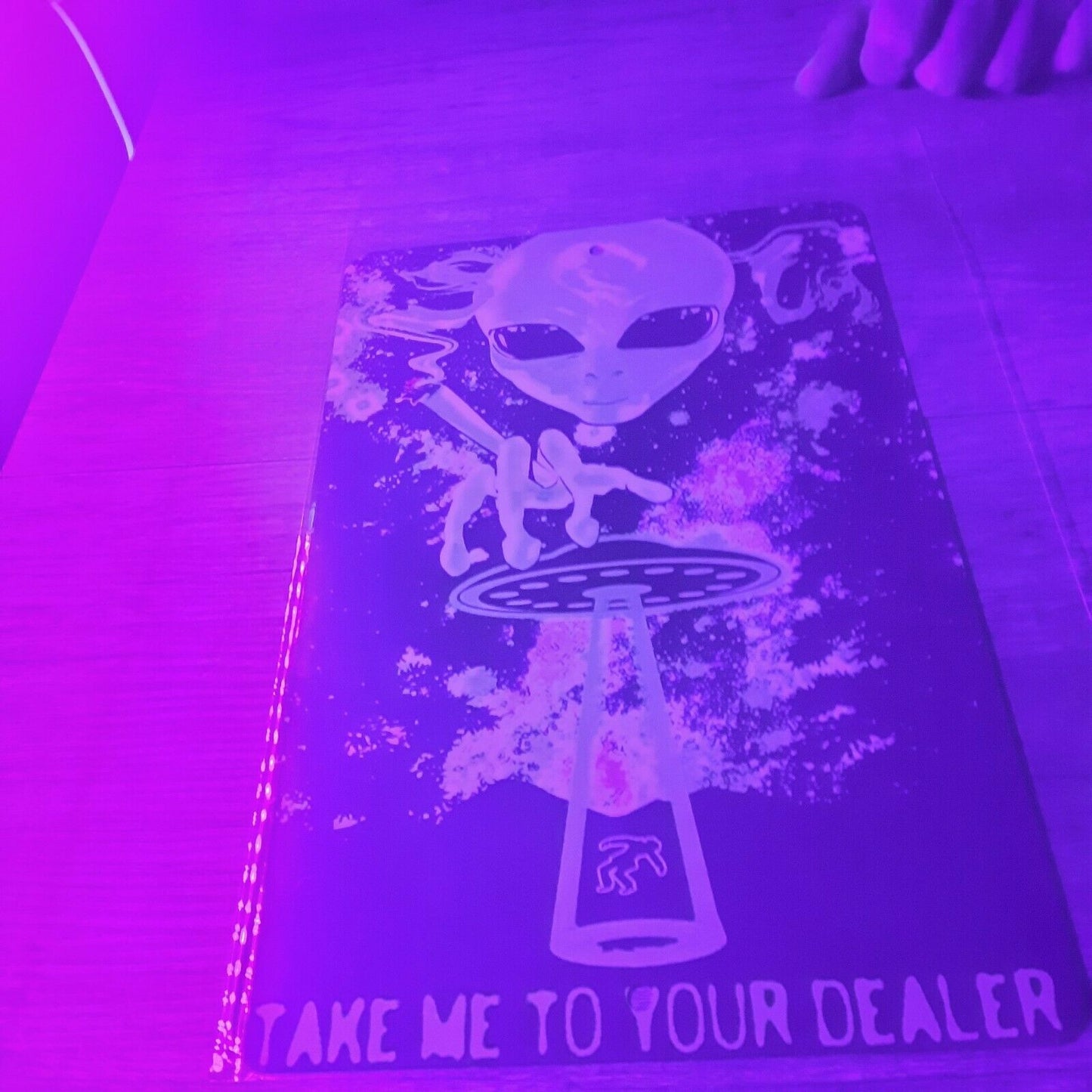 Take Me To Your Dealer Alien Misc Poster Style 8x12 Metal Wall Sign 420 Mary Jane
