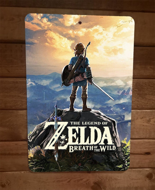Breath of the Legend of Wild Zelda 8x12 Metal Wall Sign Video Game Poster