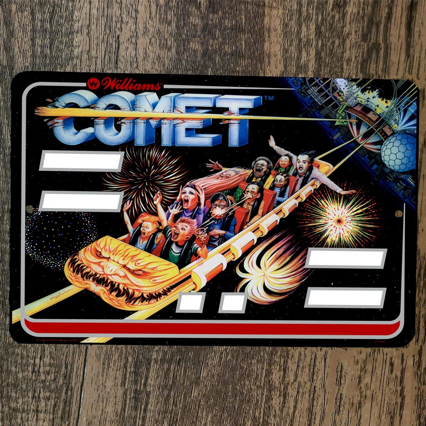 Comet Arcade 8x12 Metal Wall Video Game Sign