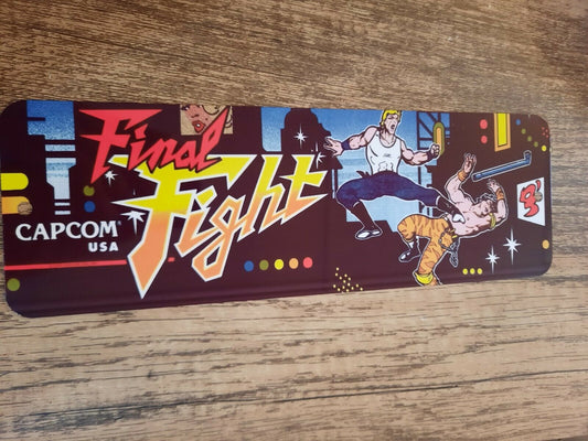 Final Fight Classic Arcade Game Marquee 4x12 Metal Wall Sign Retro 80s Fighting Video Game