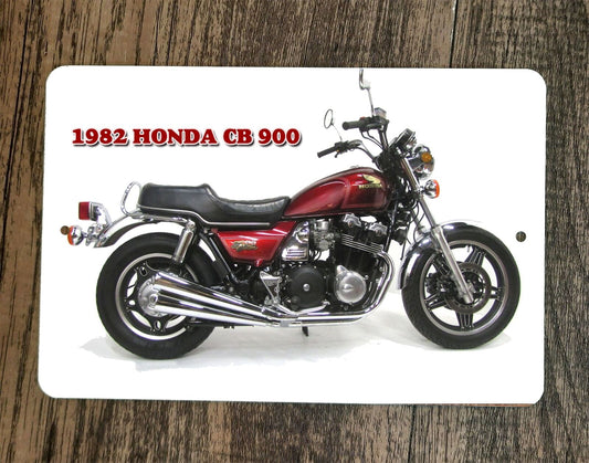 1982 Honda CB 900 Motorcycle 8x12 Metal Wall Garage Sign Poster