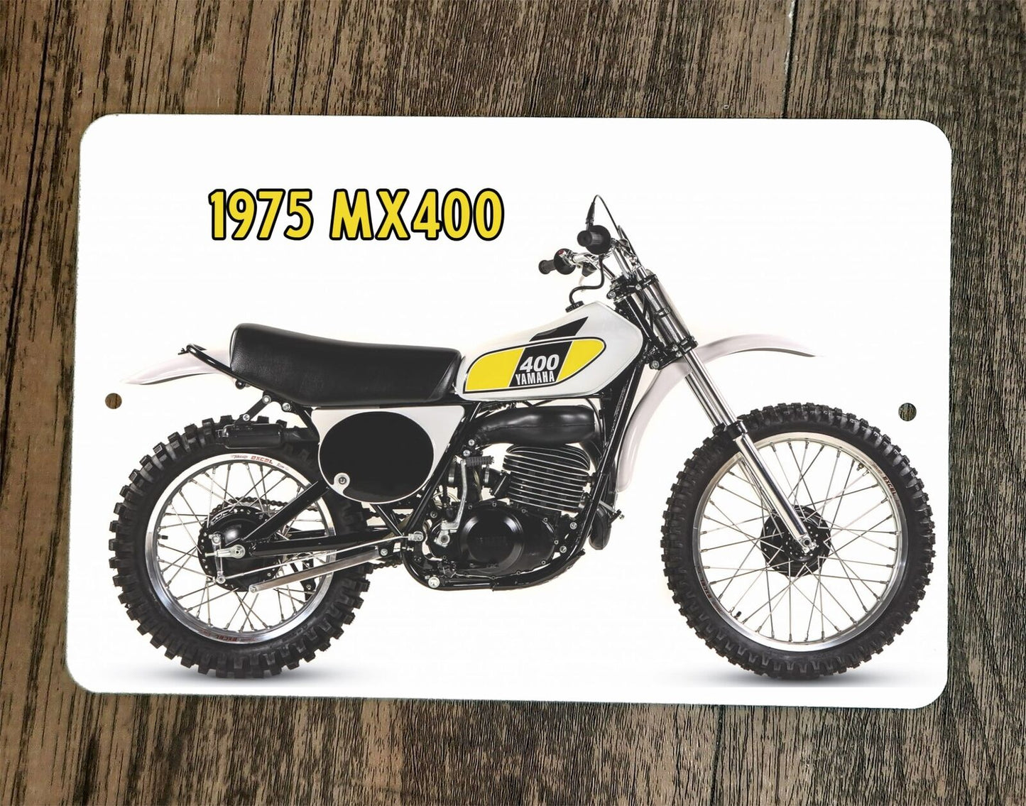 1975 Yamaha MX400 Motorcross Dirt Bike Motorcycle Pic 8x12 Metal Wall Sign