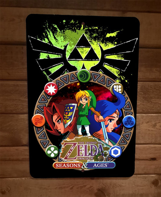 The Legend of Oracle of Zelda Seasons and Ages 8x12 Metal Wall Sign Video Game