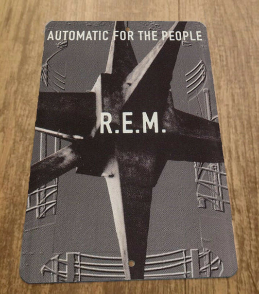 REM Automatic for The People Album Cover 8x12 Metal Wall Sign Music