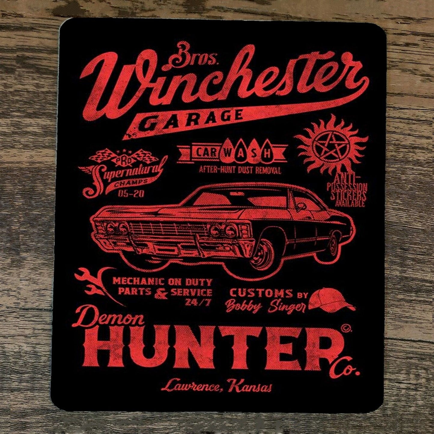 Mouse Pad Winchester Bros Garage Demon Hunter