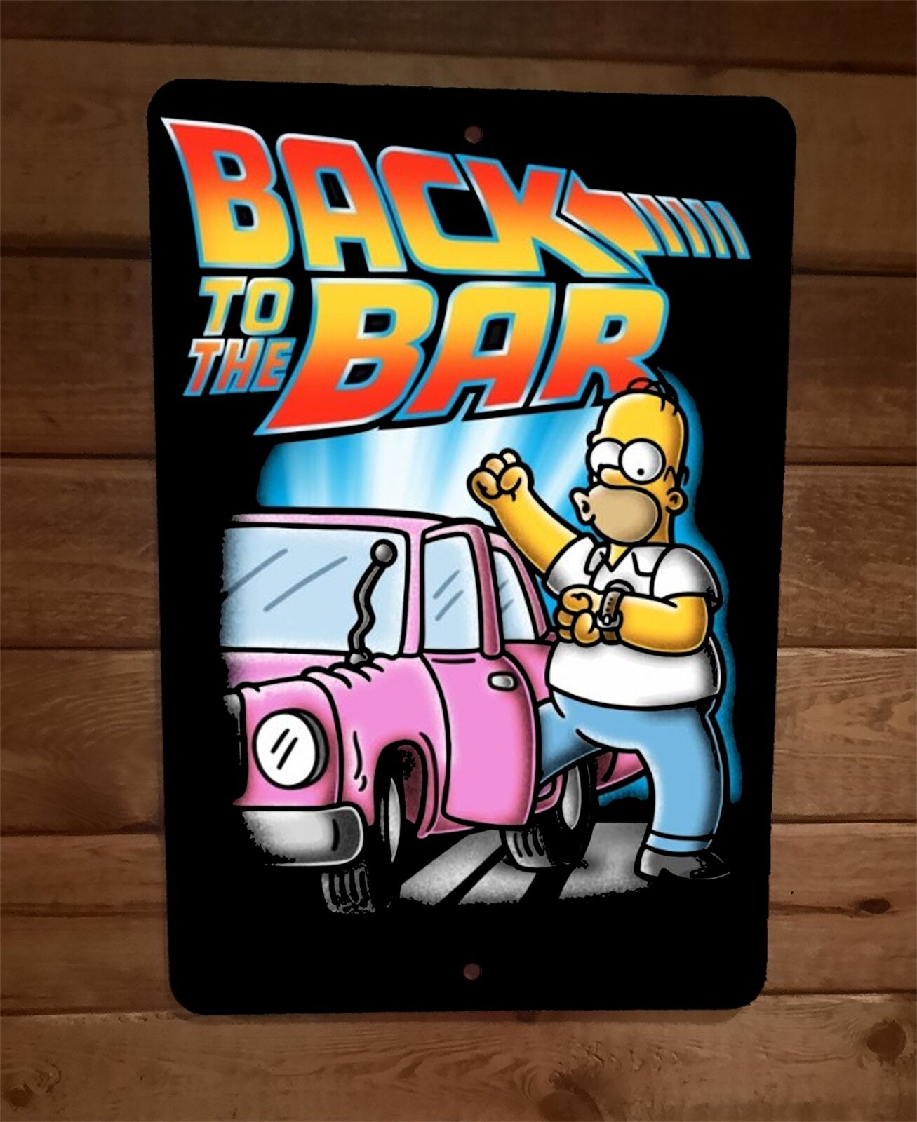 Back to the Bar Homer Future Simpson 8x12 Metal Wall Sign