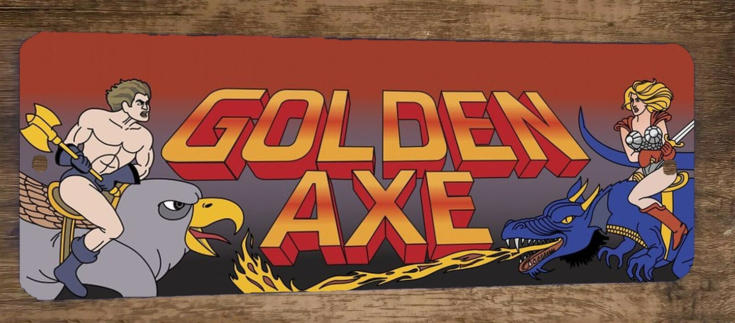 Golden Axe Arcade 4x12 Metal Wall Video Game Sign Poster