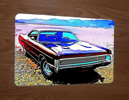 1970 Plymouth Sport Fury GT Cartoon Artwork 8x12 Metal Wall Car Sign