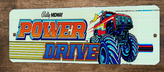Power Drive Arcade Video Game 4x12 Metal Wall Sign Marquee Banner Poster