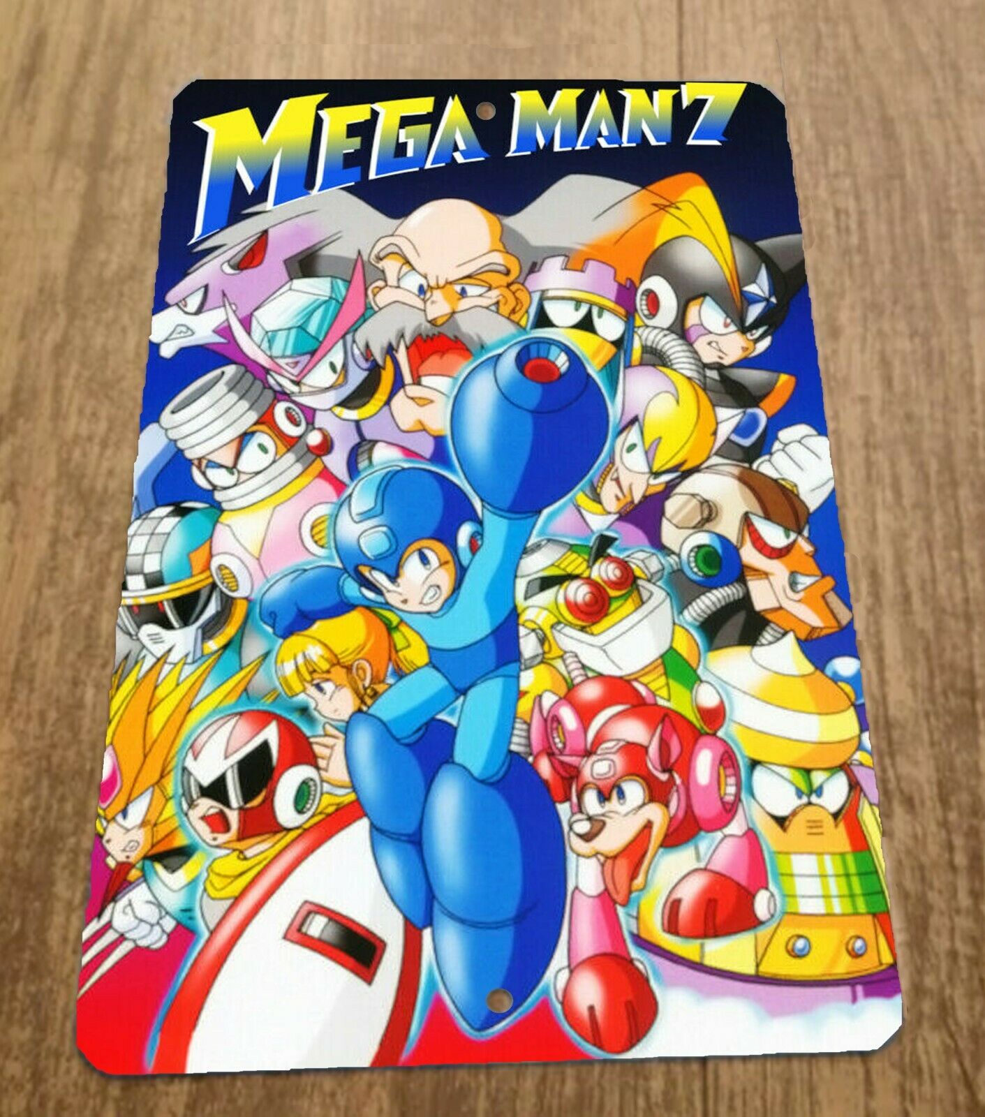 Mega Man 7 Artwork 8x12 Metal Wall Sign Retro 80s Arcade Video Game