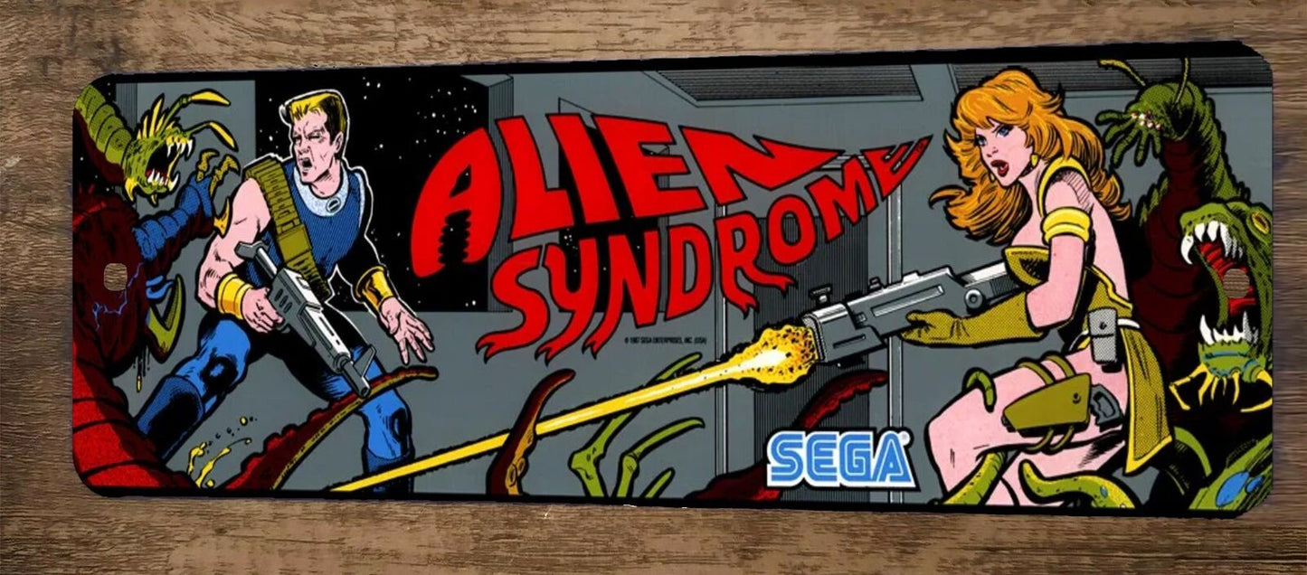 Alien Syndrome Arcade 4x12 Metal Wall Video Game Sign