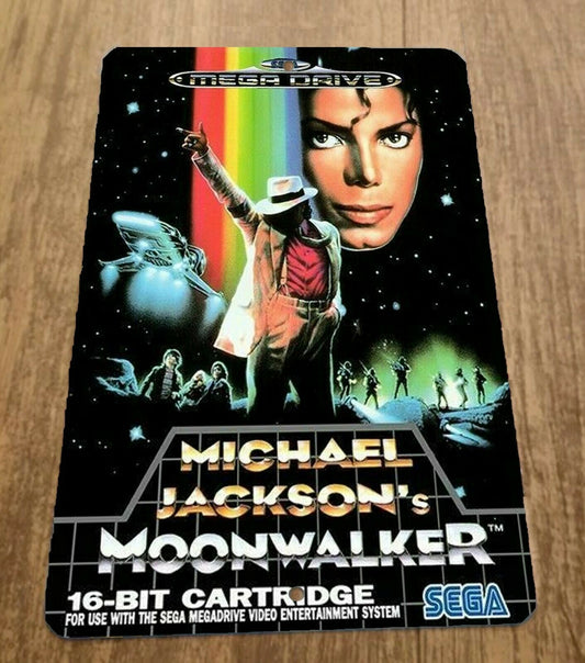 Moonwalker Michael jackson Sega Mega Drive Box Art 8x12 Metal Wall Arcade Sign Retro 80s Video Game