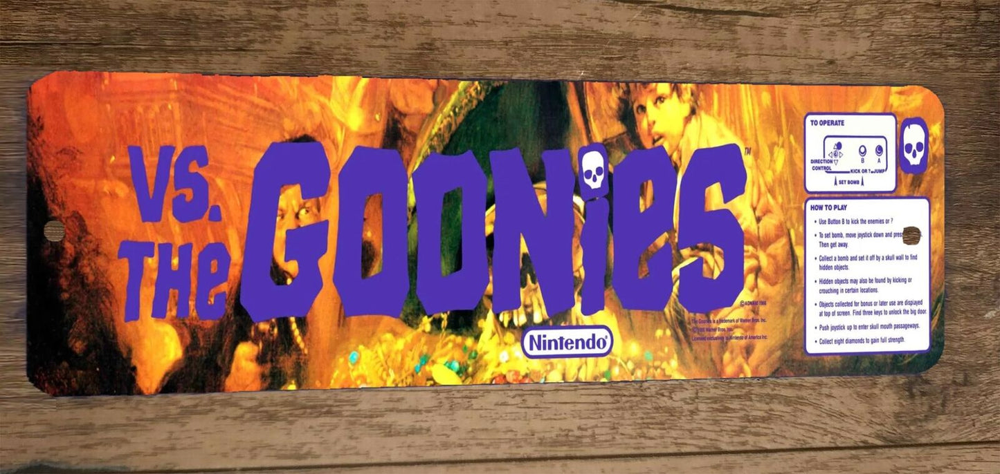 vs Goonies Arcade Marquee 4x12 Metal Wall Sign Banner Poster