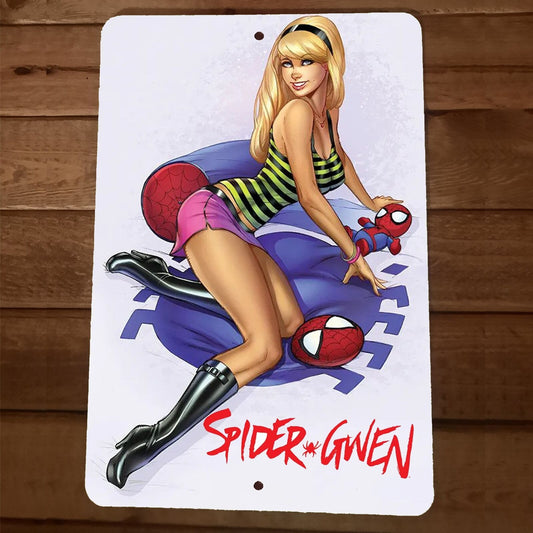 Spider Gwen 8x12 Metal Wall Sign Poster Comic Gwendolyn Stacy