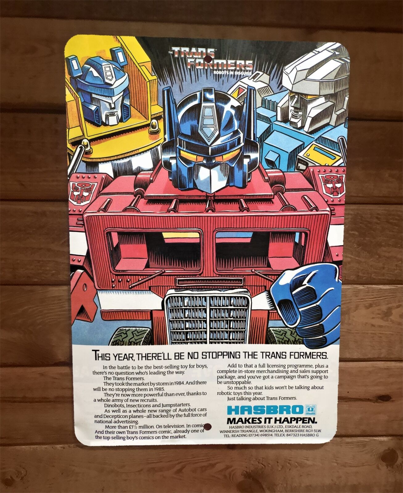 Transformers Vintage Catalog Ad Art 8x12 Metal Wall Sign Poster – Sign ...