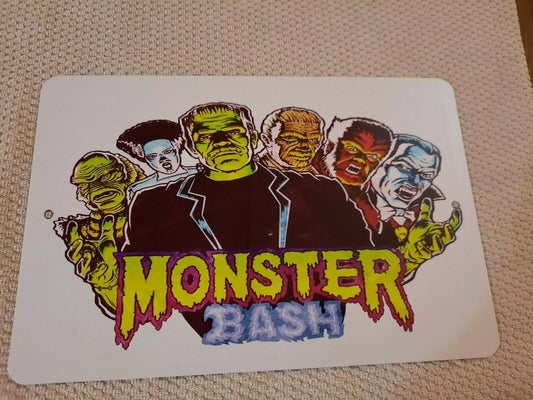 Monster Bash Movie Poster Art 8x12 Metal Wall Sign #1
