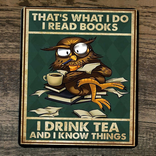 Mouse Pad Thats What I Do Read Books Drink Tea Know Things