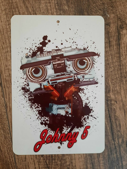Johnny 5 Short Circuit Comedy Sci-Fi Movie Poster Art 8x12 Metal Wall Sign