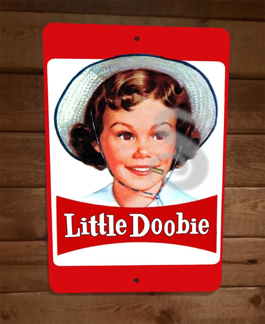 Little Doobie 420 Mary Jane 8x12 Metal Wall Hemp Pot Sign