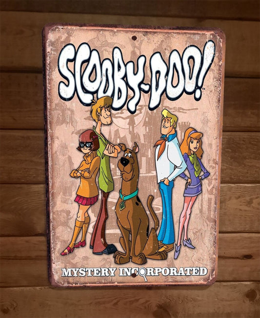Scooby Doo Mystery Incorporated Vintage Classic Cartoon 8x12 Metal Wall Sign