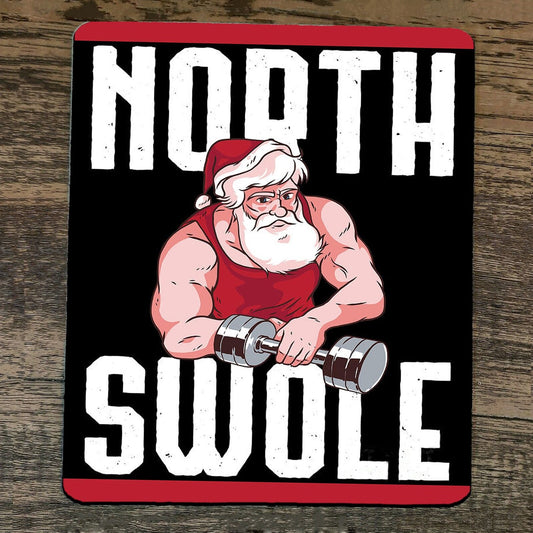 Mouse Pad North Swole Santa Xmas Christmas