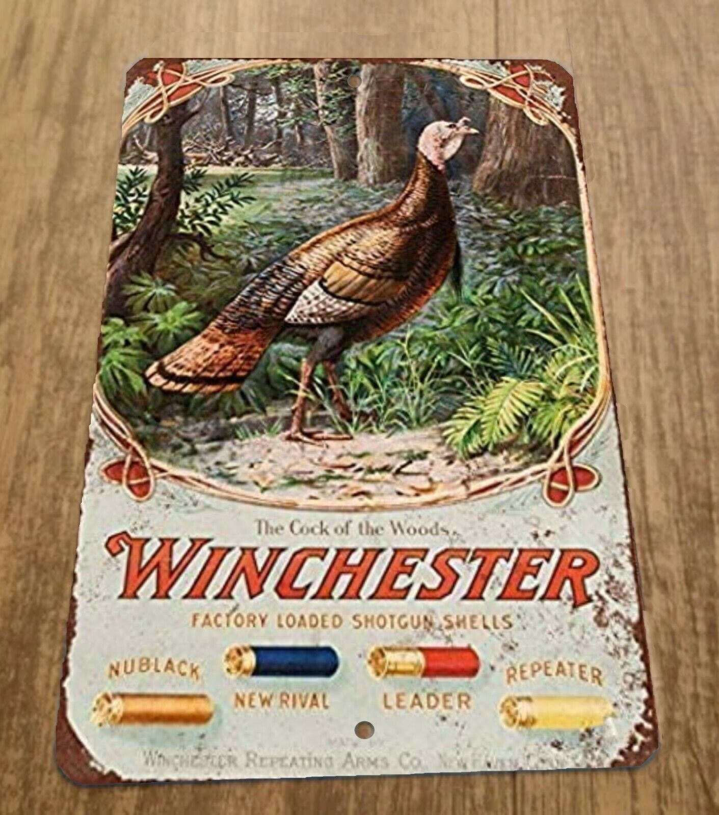 Vintage Winchester Shells Pheasant Bird Ad 8x12 Metal Wall Animal Sign
