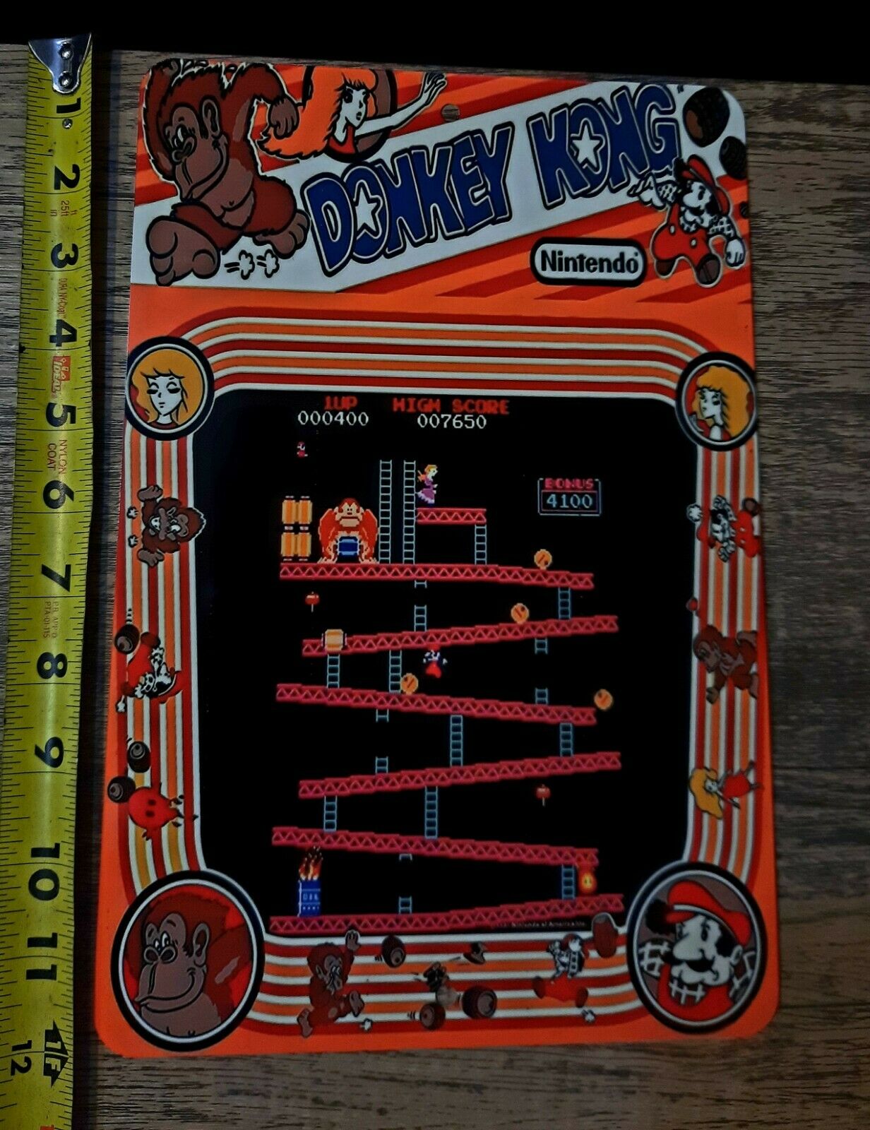 Donkey Kong Classic Arcade Video Game 8x12 Metal Wall Sign