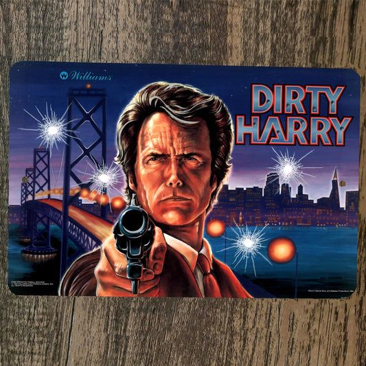 Dirty Harry Arcade 8x12 Metal Wall Video Game Sign