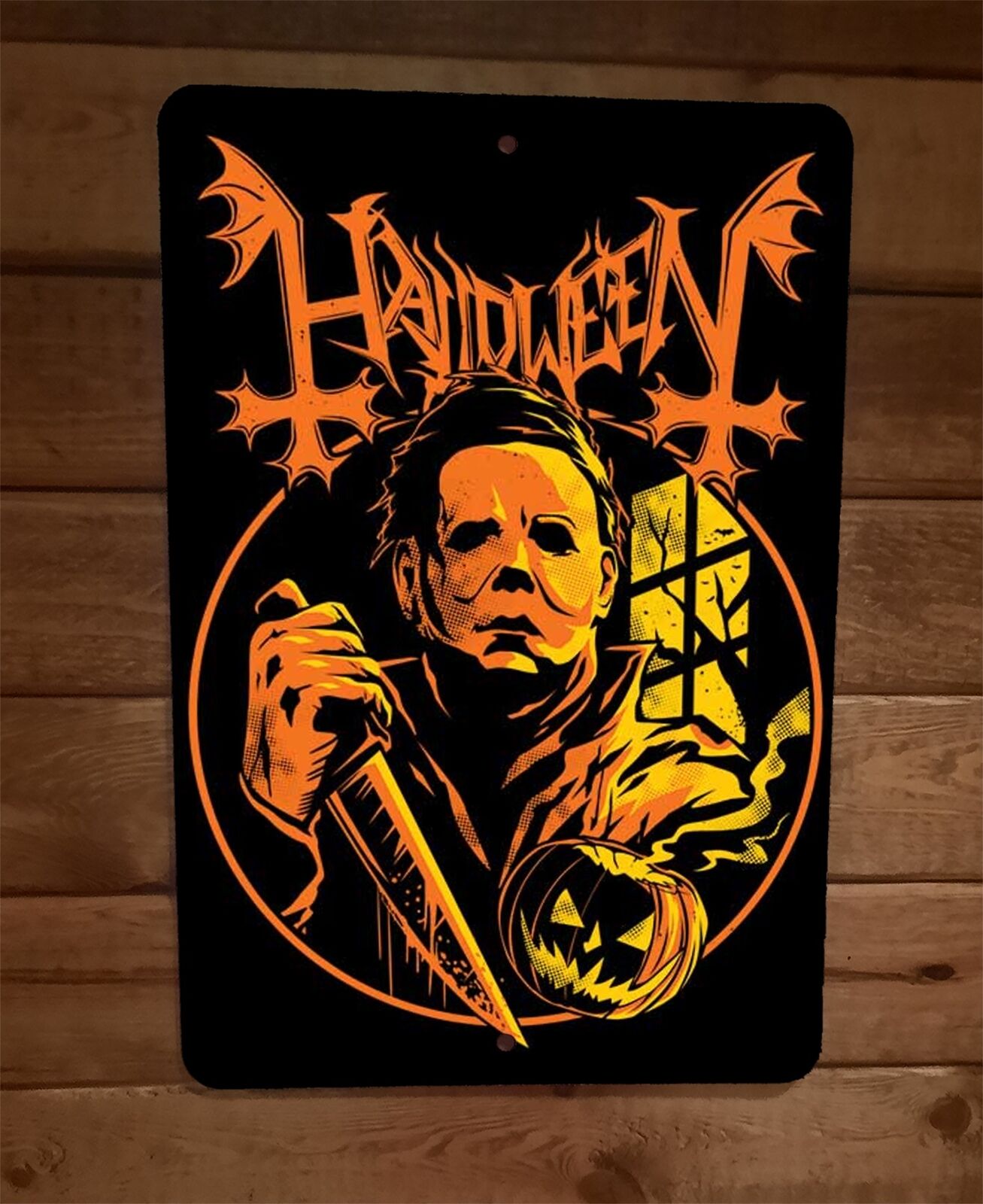 Halloween Horror Art 8x12 Metal Wall Sign Poster Michael Myers – Sign Junky