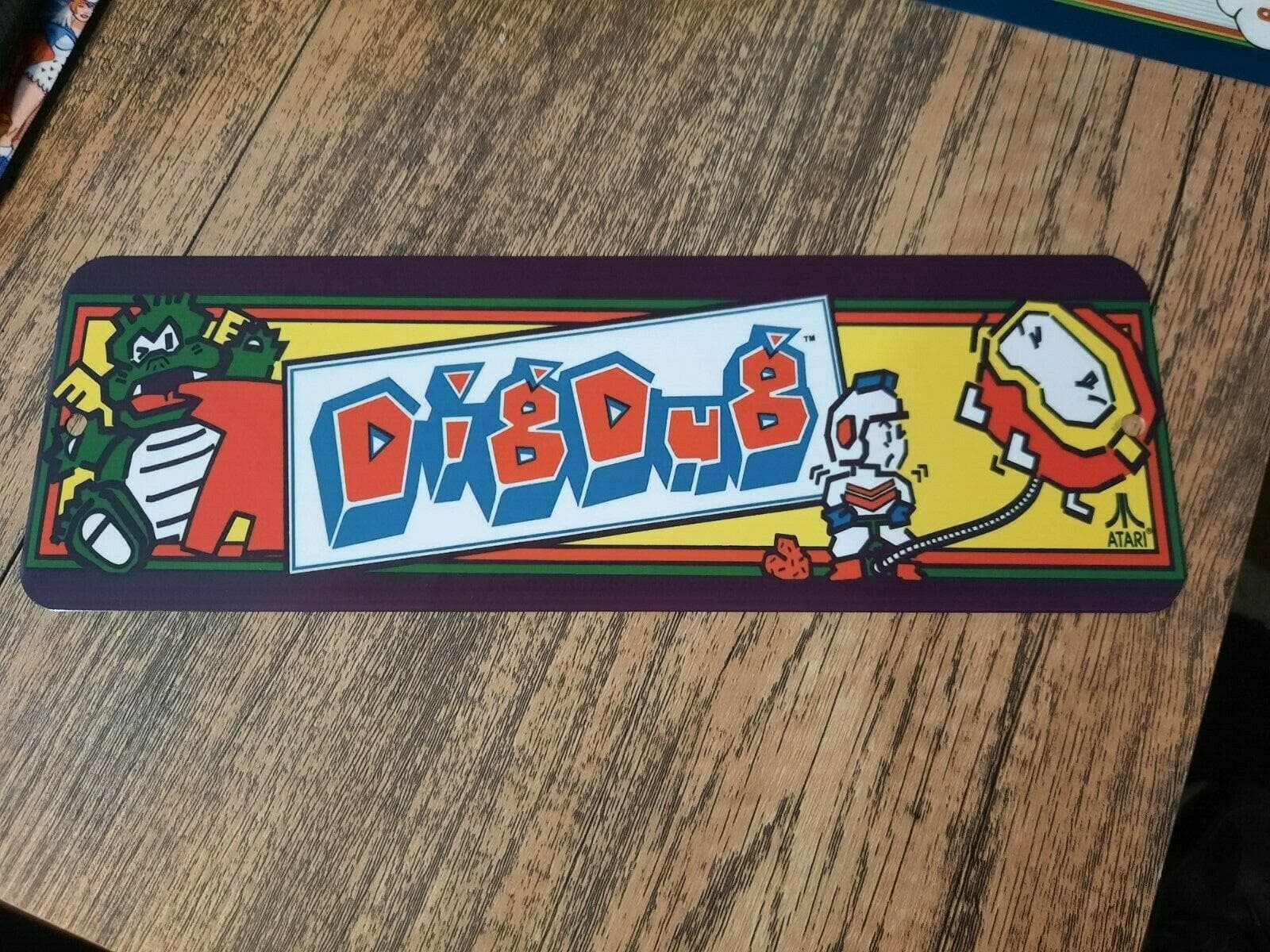 Doug Dig Dig Doug Classic Arcade Video Game Marquee Banner 4x12 Metal Wall Sign ...