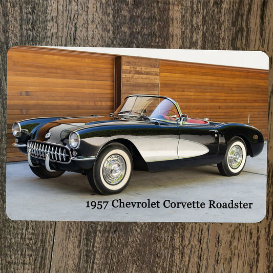 1957 Chevrolet Chevy Corvette Roadster Muscle Car 8x12 Metal Wall Garage Sign