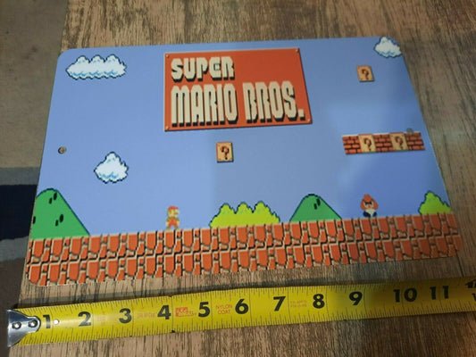 Super Mario Bros Video Game 8x12 Metal Wall Sign Arcade Classic Retro 80s