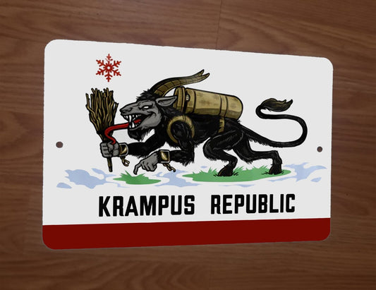 Krampus Republic Art 8x12 Metal Wall Sign