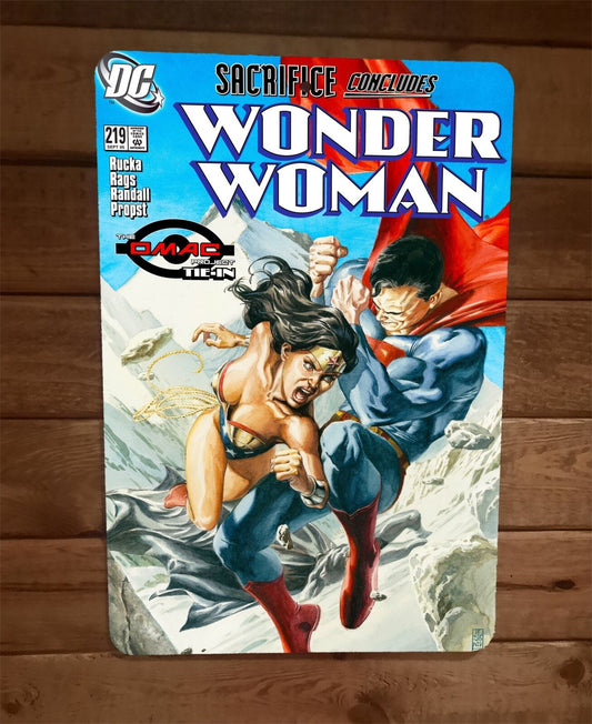 Wonder Woman Comic Cover 219 DC Comics Artwork 8x12 Metal Wall Sign Poster