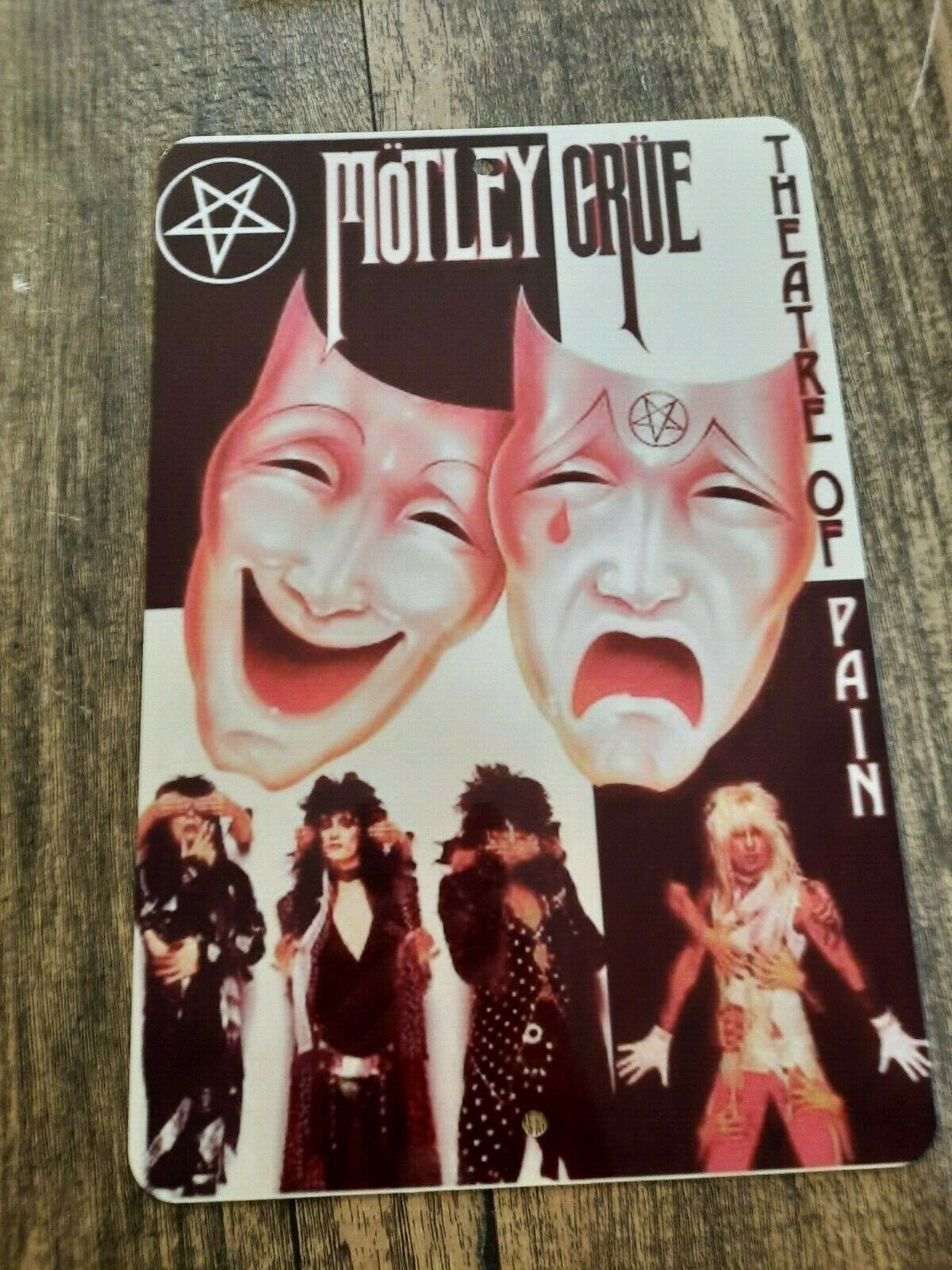 Motley Crue Theater of Pain 8x12 Metal Wall Sign Music