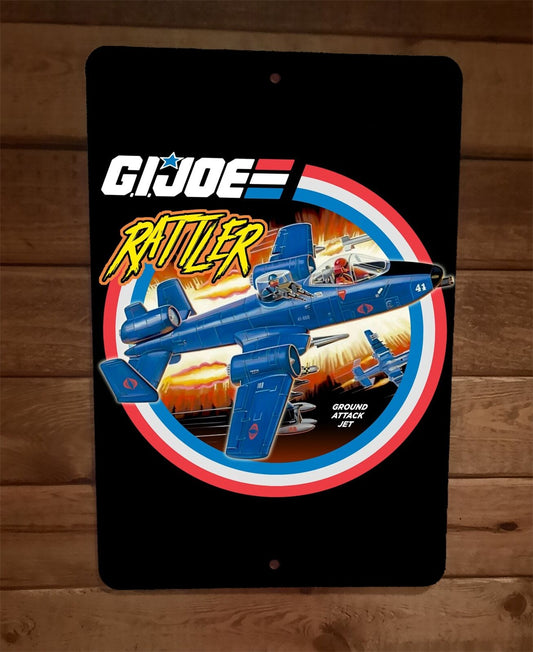 Cobra Rattler Yo Joe GI 8x12 Metal Wall Sign