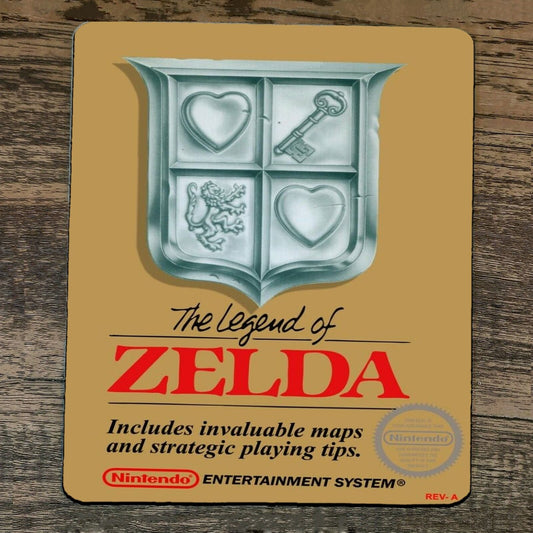 Mouse Pad Legend of Gold Classic Arcade Video Game NES Zelda Box Cover