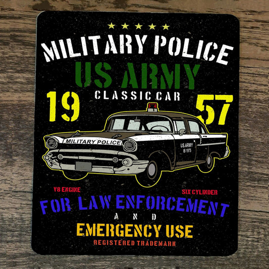 Mouse Pad Military Police US ARMY Classic Car 1957 For Law Enforcement