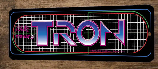 Tron 4x12 Metal Wall Video Game Arcade Sign Poster