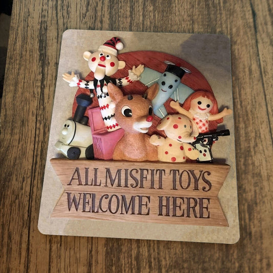 All Misfit Toys Welcome Here Rudolph Reindeer Classic Cartoon Mouse Pad
