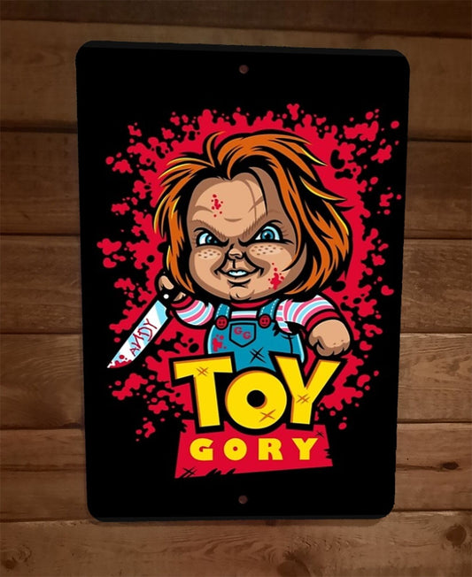 Toy Gory Chucky 8x12 Metal Wall Sign Poster Horror Childs Play
