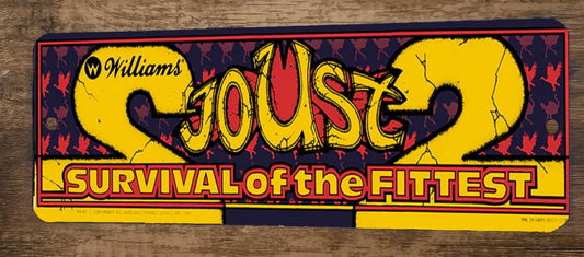 Joust 2 Survival Fittest Arcade 4x12 Metal Wall Video Game Marquee Banner Sign