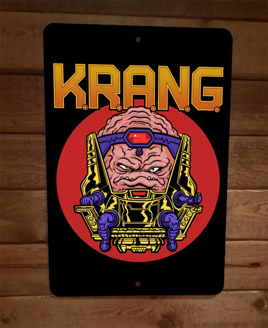Krang TMNT Teenage Mutant Ninja Turtles Villain 8x12 Metal Wall Sign