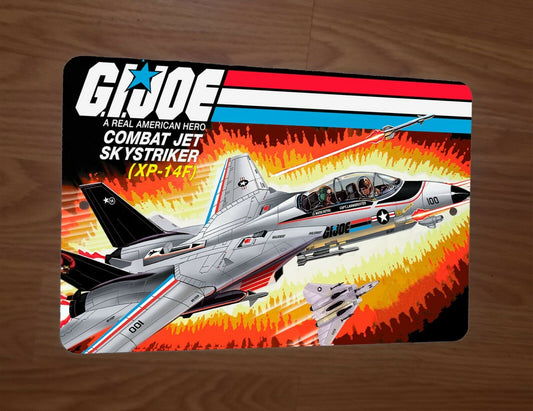 GI Joe Combat jet Skystriker XP-14F Artwork 8x12 Metal Wall Sign Retro 80s Cartoon
