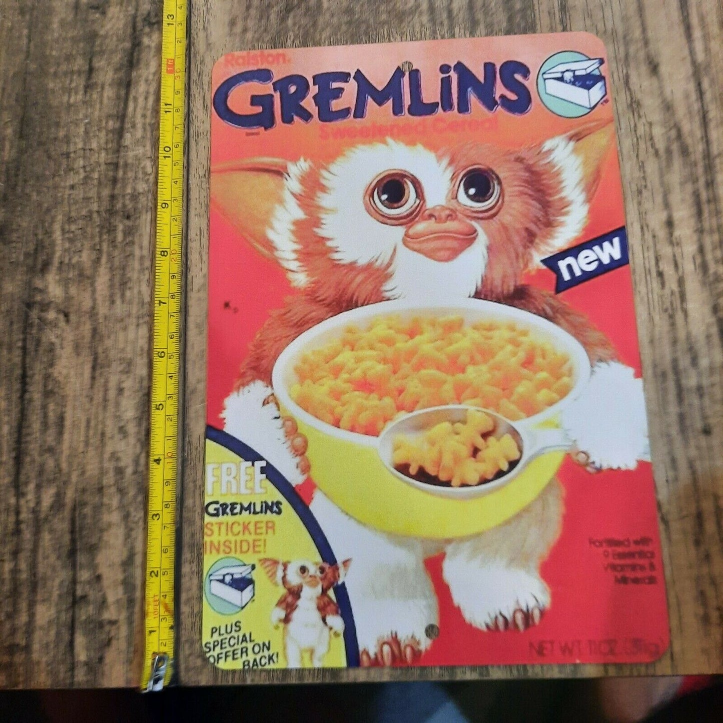 Gremlins Cereal Box Gizmo Retro 80s 8x12 Metal Wall Sign Horror Holidays Comedy Movie Poster