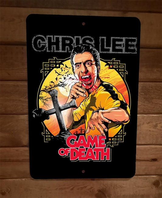 Game of Death Chris Lee Horror Halloween Vampire 8x12 Metal Wall Sign