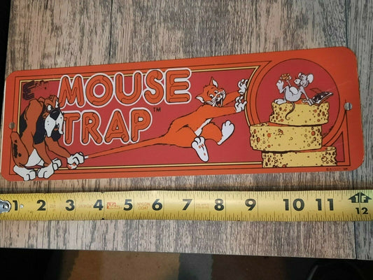 Mouse Trap Classic Arcade Marquee Banner 4x12 Metal Wall Sign Retro 80s